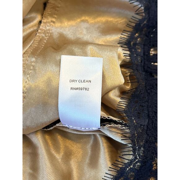 NWT Adriana Papell Black Lace Midi Floral Dress Womens 10P Party Holiday Wedding - Picture 14 of 16